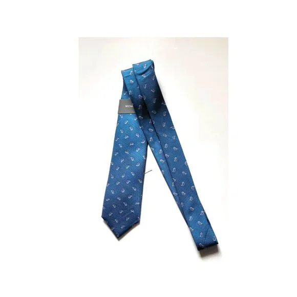 NWT MK Michael Kors Men's Long Slim Slender Tie 100% Silk Turquoise One Size